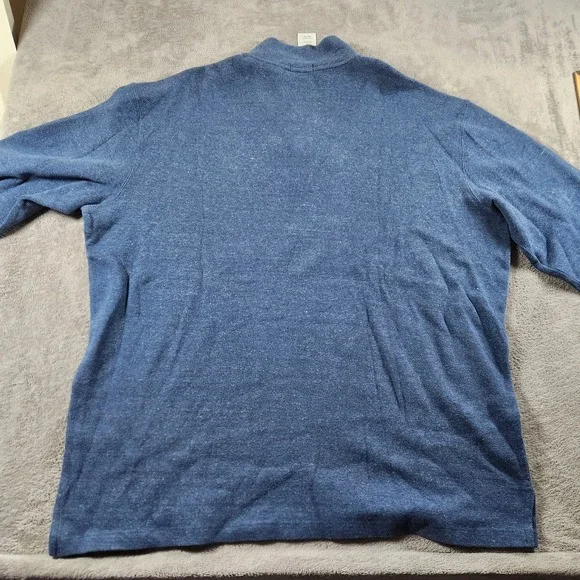 Polo Ralph Lauren Estate Rib Mens size 3XLT Blue 1/4/ Zip Pullover Shirt